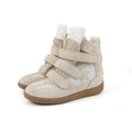 MOOREYU ATELIER | Star Rivet Suede High-Top Sneakers — Hidden Wedge Platform